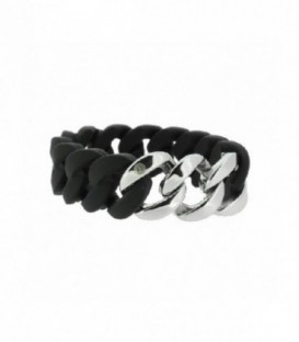 Pulsera Hase-Klunker silicona negra - 106778-19