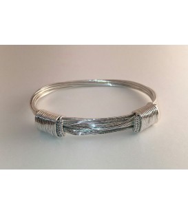 Pulsera Plata 1ª ley 9 hilos - NUDO AG 9