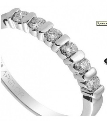 Anillo de compromiso con 6 diamantes 0.39ct - 74B0021