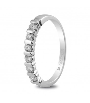 Anillo de compromiso con 6 diamantes 0.39ct - 74B0021