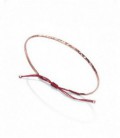 PULSERA PLATA ROSA COMBINADA HILO ROJO - 4056P100-07