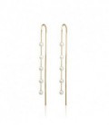 Pendientes de Oro 1ª ley 5 perlas cultivadas cada uno - GR-014