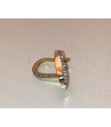 Pendientes oro 1ª ley circonitas bicolor - M-932672AB