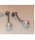 Pendientes Oro Blanco 1ª ley perla Australiana y diamantes talla brillante - 34276P001