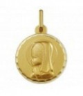 Medalla oro 1ª ley virgen niña 16 milimetros - 1603104N/04