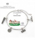 Pulsera de Plata 1ª ley Santander 4 colgantes - 9108388