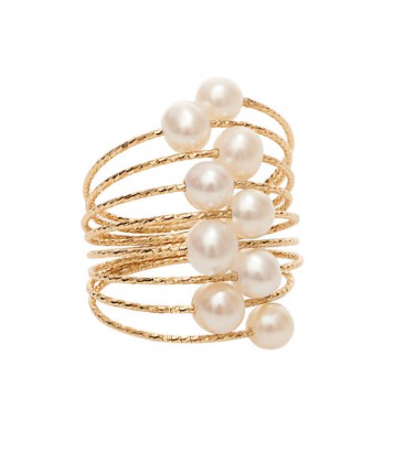 Anillo novedisimo en Oro 1ª ley y perlas naturales - 01-A-GPB-01