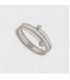 Anillo hilo de Oro Blanco 1ª Ley y 2 Zafiros - 14-A-BTI-01