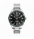 Reloj de hombre SHIBUYA con bisel de aluminio verde, esfera negra y brazalete de acero - HM1005-57