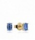Pendientes Trend de plata de ley bañado en oro con cristal azul - 13129E100-53