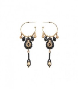 Pendientes Ayala Bar Gilded Black After the After Party - H2308