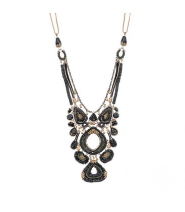 Ayala Bar Conjunto negro dorado, collar Obscura Tónico de Agua de Rosas Berry Blush - H3596