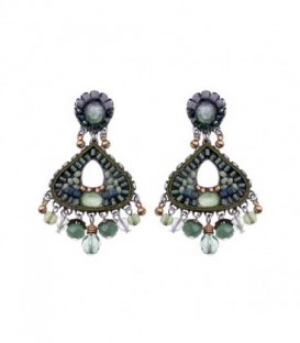 Pendientes con dije de clorofila de los huertos de aguacate de Ayala Bar - C2295