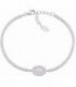 Pulsera de tenis con medalla de María Milagrosa esmaltada en rosa - BTMISMBROZ16
