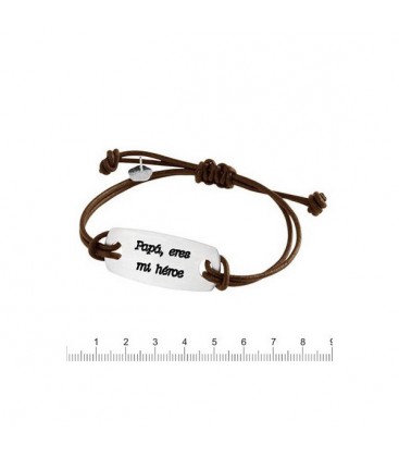 Pulsera plata 1ª ley (Papá eres mi héroe) - K-00578-PA04