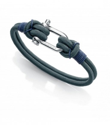 Pulsera Viceroy Fashion unisex, grillete de ancla de acero como cierre y cuerda de escalada - 6433P09019
